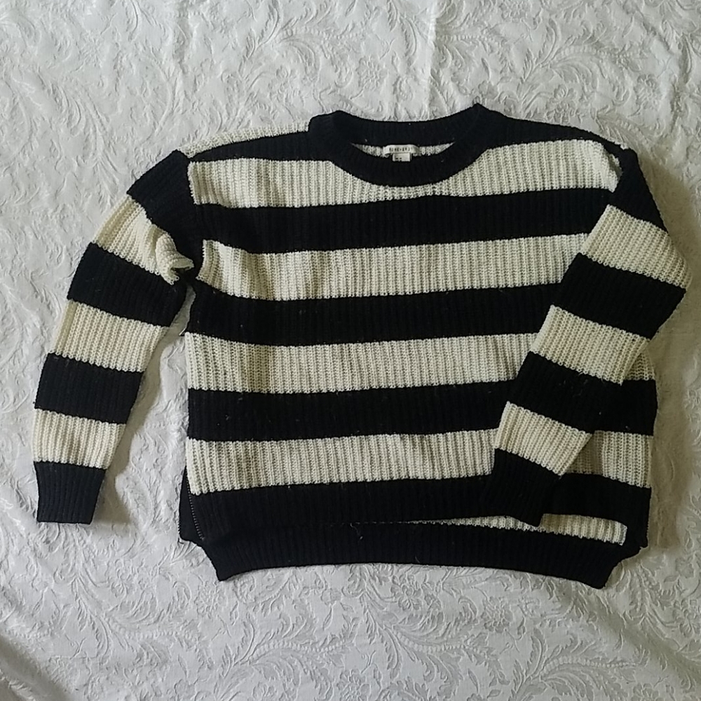 Black and White Striped Sweater